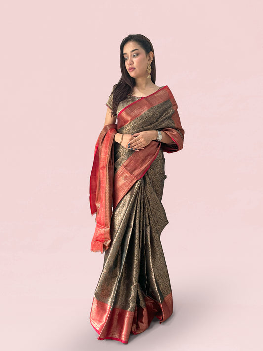 Raat Rani Moonga Silk Saree